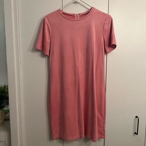 Zara Baby Pink Suede Dress - M